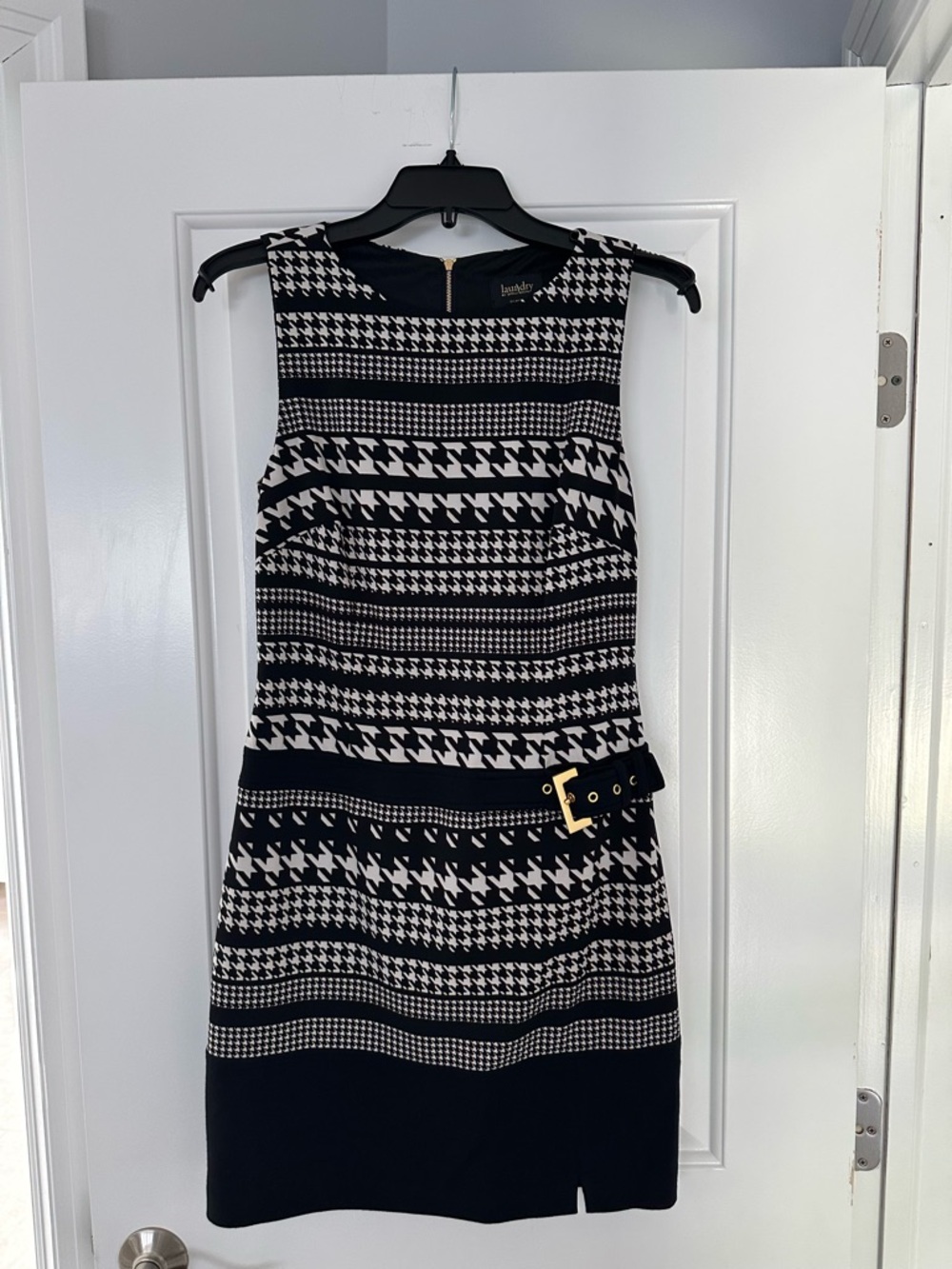 Laundry By Shelli Segal Black & White Houndstooth